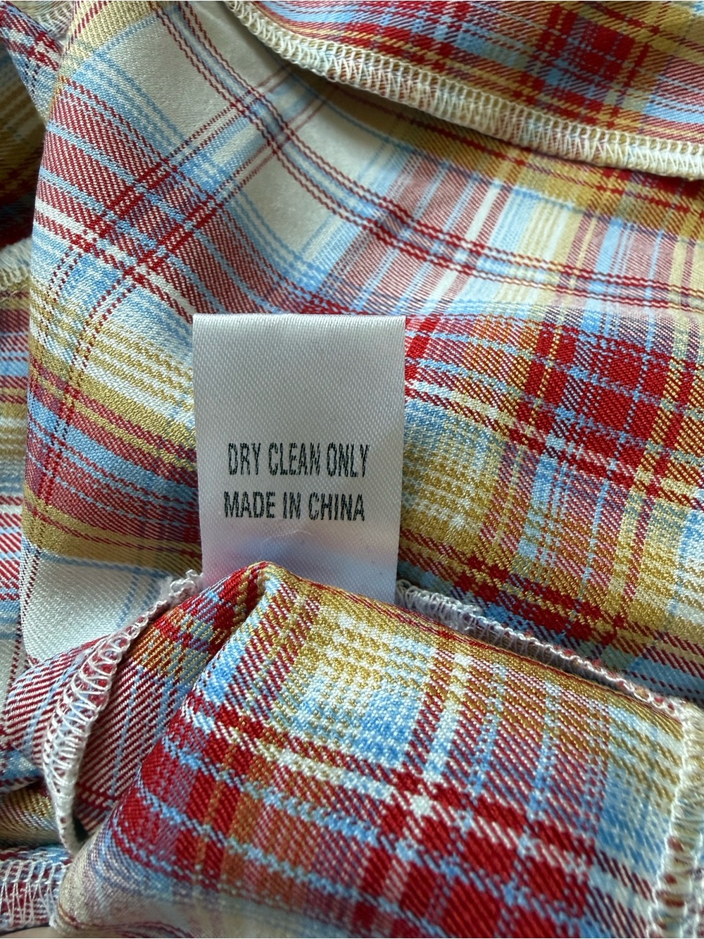 Fashion Nova Red, Yellow & Light Blue Plaid Skirt Set - Picture 8 of 8